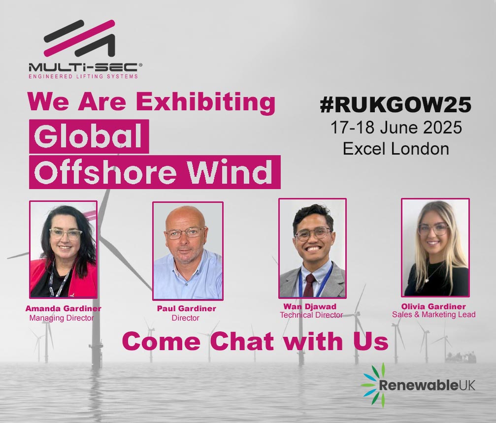 Multisec Engineered Lifting Systems at RenewableUK Global Offshore Wind 2025