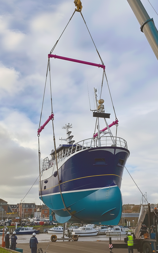 Spreader beam used for ports and shipping lifting operation