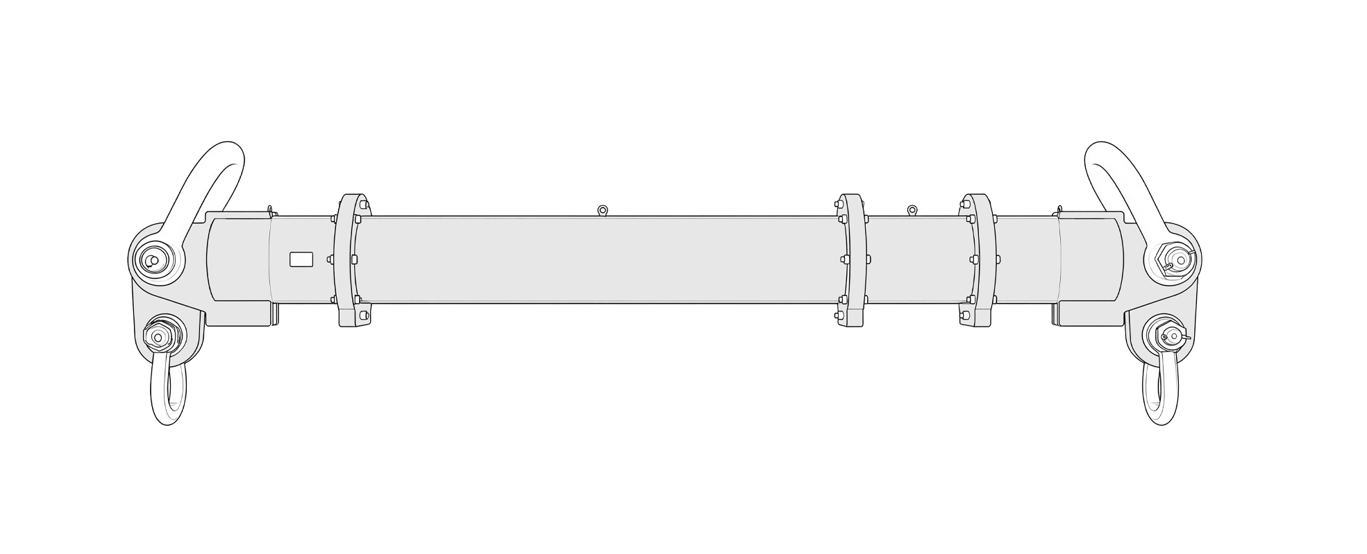 Modular spreader beam technical drawing